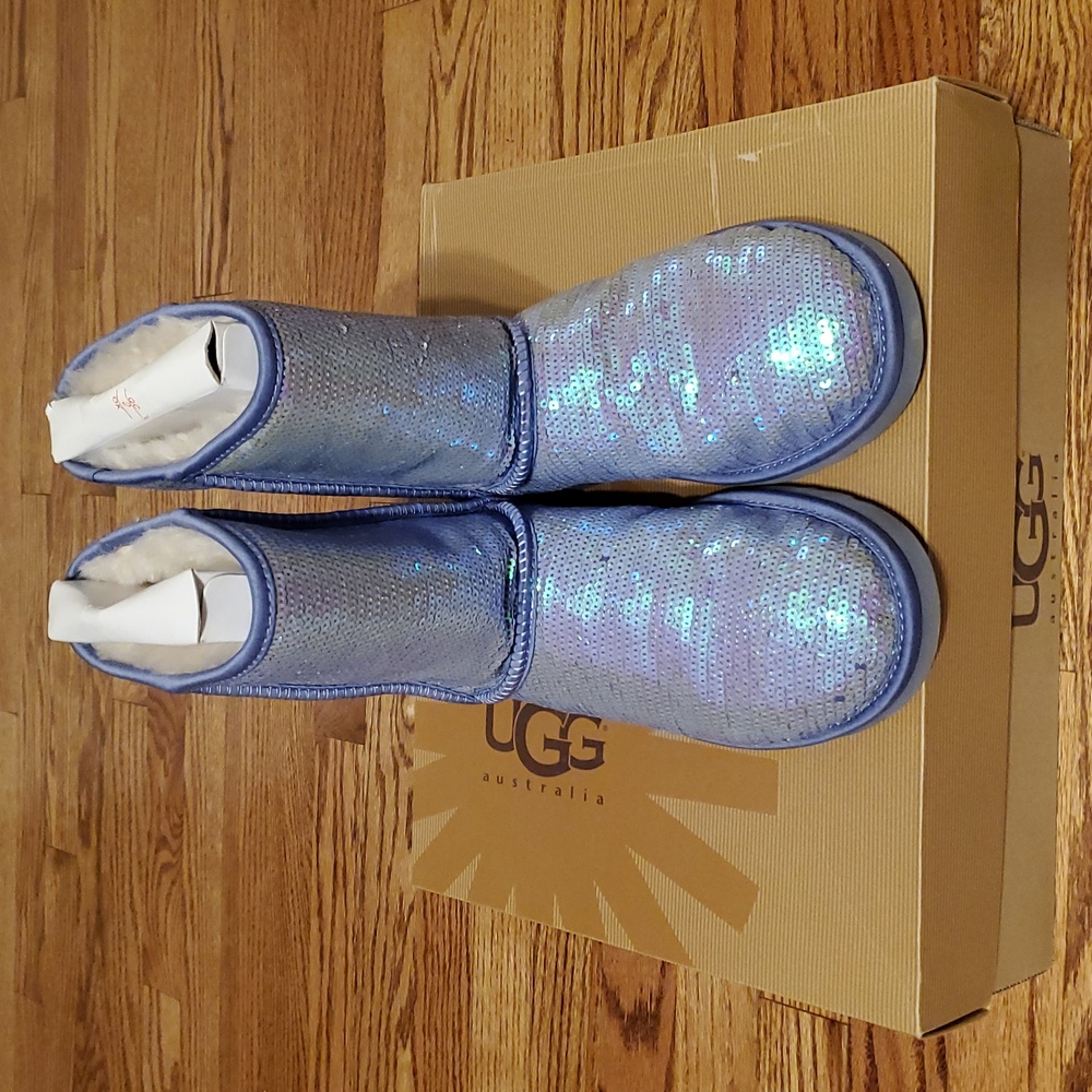 UGG Iridescent Purple Sequin Boots